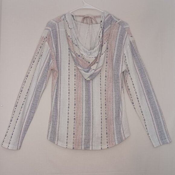 Wallflower Womens Poncho Southwestern California Surfer Style Hoodie Size Medium - Picture 2 of 7